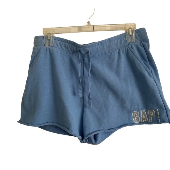 GAP Pants - Gap Womens Blue Drawstring Lounge Shorts XL Coastal Beach Athletic